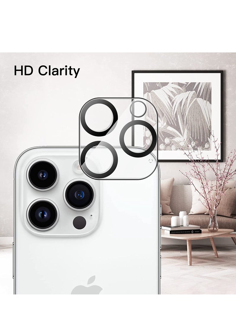 glassology Camera Lens Screen Protector for iPhone 14 Pro/14 Pro Max 9H Hardness Transparent HD Protective Tempered Glass Protector Film Does Not Affect Night Shots - Image 2