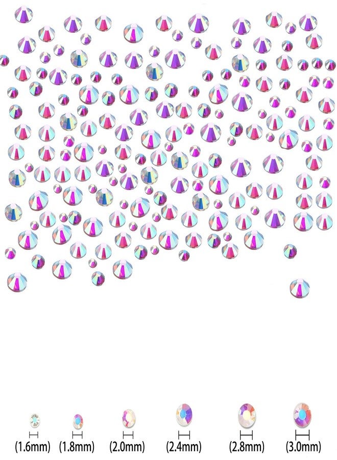 LPBeads مجموعة LPBeads من 3456 قطعة، 6 أحجام، أحجار الراين الكريستالية المستديرة ذات الظهر المسطح من بارادايس، مثالية للأعمال اليدوية، وفن الأظافر، ومكياج الوجه، والملابس، والأعمال اليدوية، مع ملقط وقلم التقاط. - Image 3