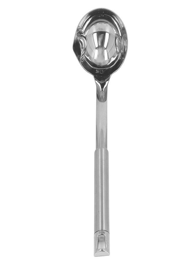 Fockety Stainless Steel Oil Separator Soup Ladle, 12 Inch Gravy Food Fat Separator Skimmer Spoon Grease Strainer Separater Hot Pot Oil Filter Spoon for Kitchen Cooking, Soup Colander - Image 1