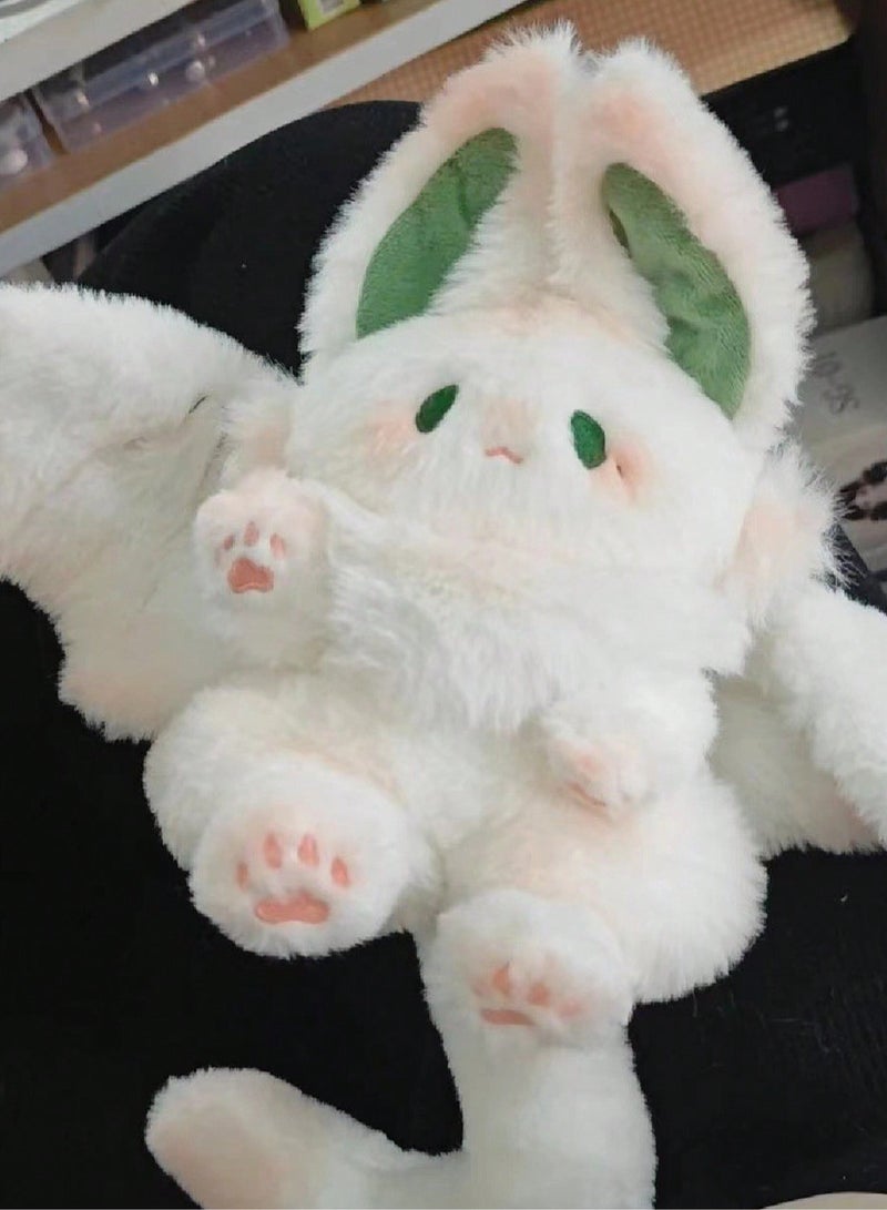 1pc Bat Rabbit Plush Toy – Soft Winged Bunny Stuffed Animal with Green Accents, Big Ears, Cute Eyes, and Cozy Polyester Material – Perfect Easter, , and Birthday Gift, Kawaii Cuddly Toy, Home Décor, - Image 4