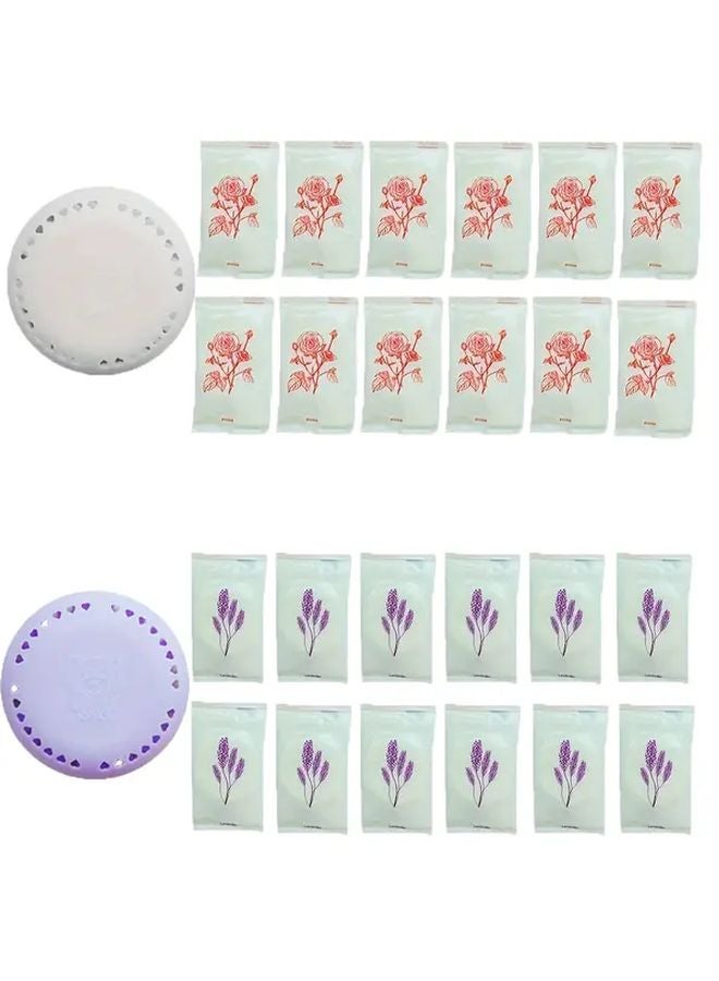 White Purple Scented Air Freshener Tablets Long Lasting Deodorizing For Home Car Bathroom Wardrobe - Image 1