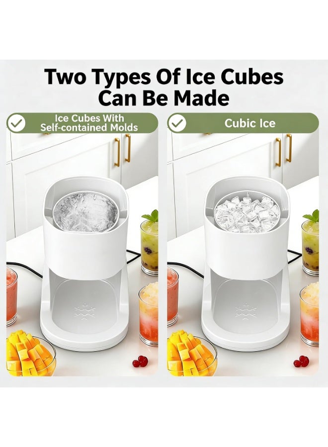 Midwest Electric Shaved Ice Machine, Professional Snow Cone Maker with Adjustable Thickness Settings, High-Efficiency 135W Motor, Portable Ice Crusher for Fluffy Ice & Slushies, Includes 2 Ice Molds - Image 4