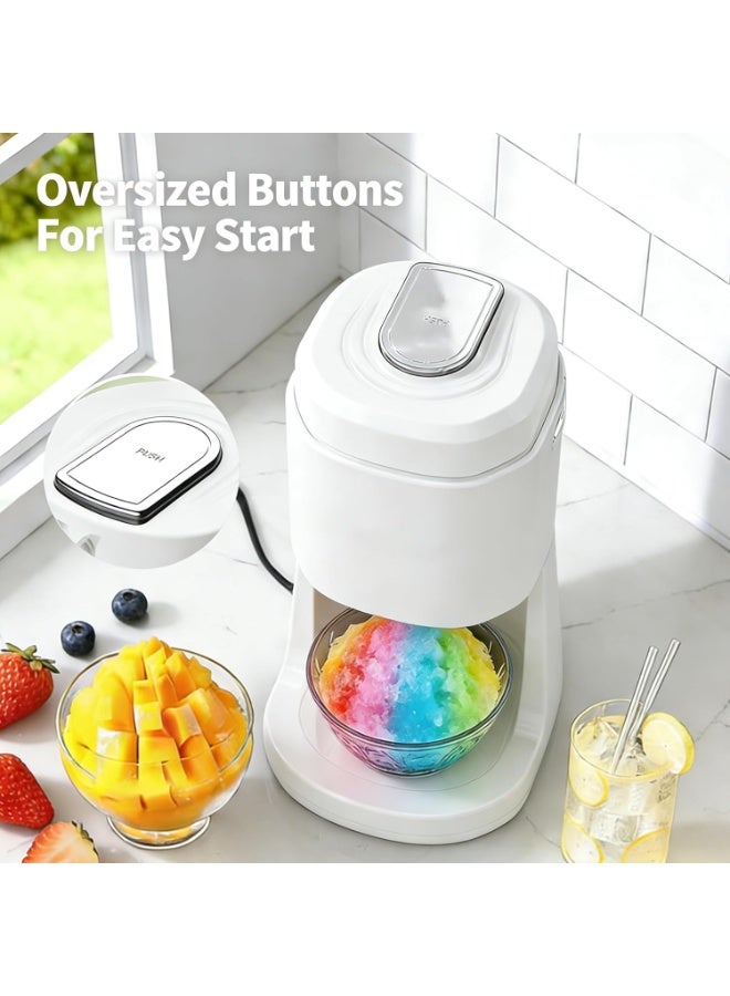 Midwest Electric Shaved Ice Machine, Professional Snow Cone Maker with Adjustable Thickness Settings, High-Efficiency 135W Motor, Portable Ice Crusher for Fluffy Ice & Slushies, Includes 2 Ice Molds - Image 3