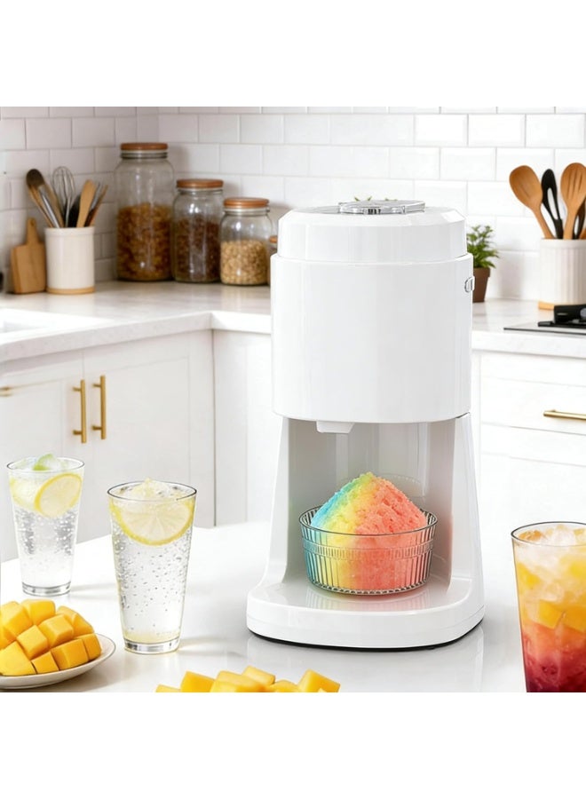 Midwest Electric Shaved Ice Machine, Professional Snow Cone Maker with Adjustable Thickness Settings, High-Efficiency 135W Motor, Portable Ice Crusher for Fluffy Ice & Slushies, Includes 2 Ice Molds - Image 2