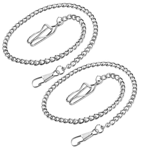 RupeeRise 2 Pcs Pocket Watch for Man, Vintage Pocket Watch Chain for Men, Antique Watch for Men, Antique Watch Accessory, 37cm/14.57in Length,Fashion Jewelry for Retro Style - Image 1