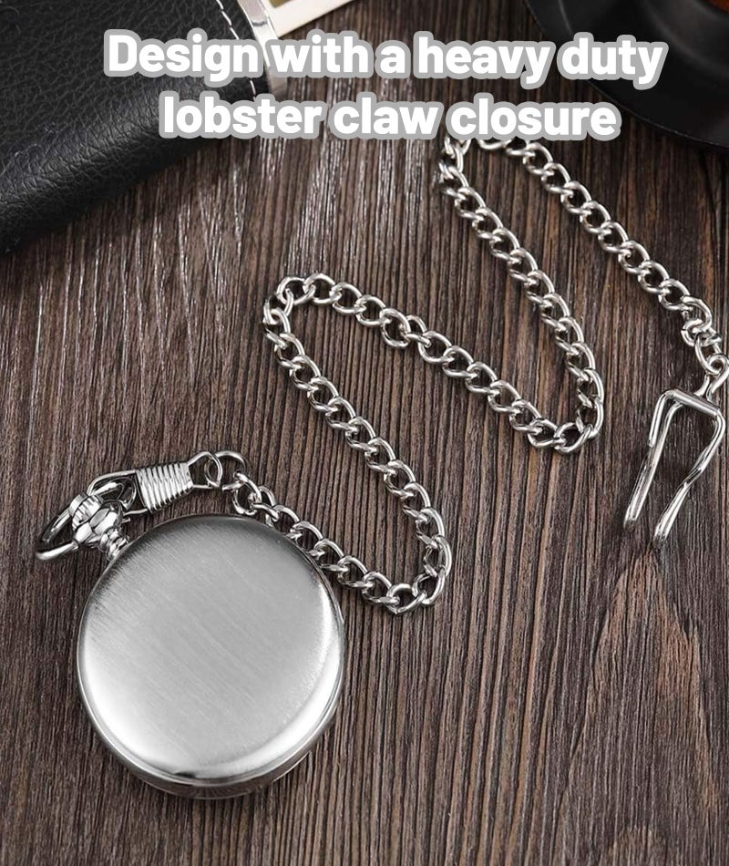 RupeeRise 2 Pcs Pocket Watch for Man, Vintage Pocket Watch Chain for Men, Antique Watch for Men, Antique Watch Accessory, 37cm/14.57in Length,Fashion Jewelry for Retro Style - Image 4