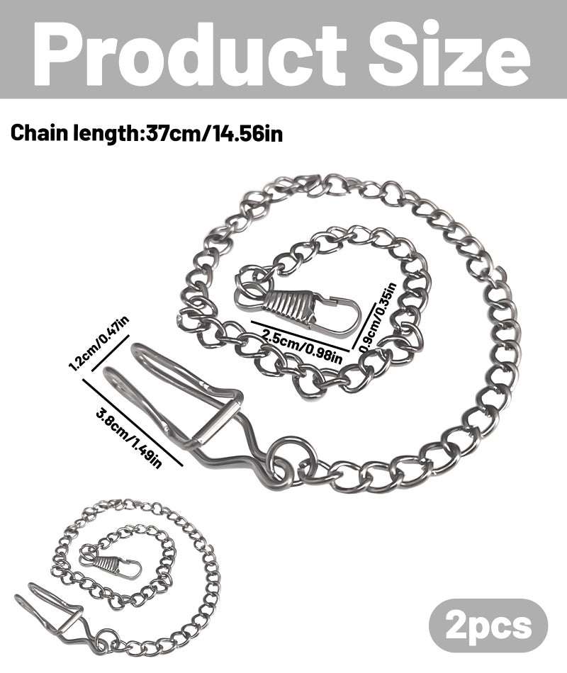 RupeeRise 2 Pcs Pocket Watch for Man, Vintage Pocket Watch Chain for Men, Antique Watch for Men, Antique Watch Accessory, 37cm/14.57in Length,Fashion Jewelry for Retro Style - Image 2