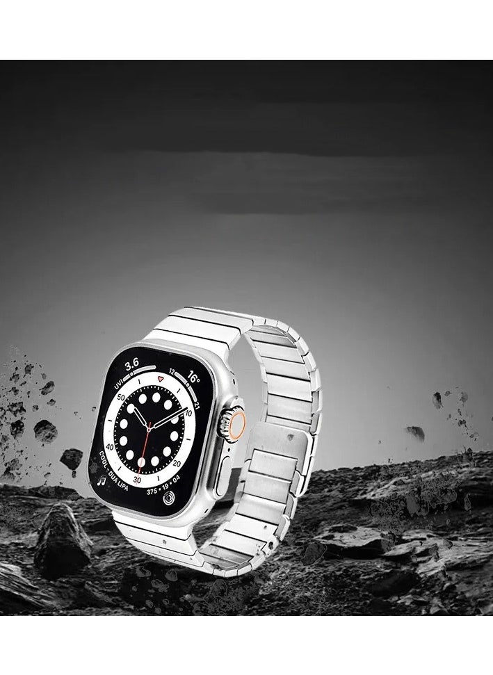 Generic - Magnetic Stainless Steel iWatch Band for Apple Watch Series 8/7/6/5/4/3/2/1/SE/SE2/Ultra Compatible Apple Watch Straps 42mm 44mm 45mm 49mm - Image 1