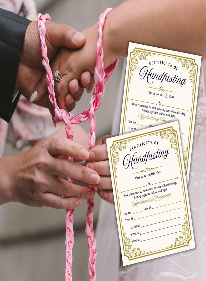 Lashicorn Handfasting Union Ceremony Certificate Cord Ribbon 6pk 8.5x11” on Linen Commitment Bound Celtic Medieval Secret Partner Parchment Marriage - Image 5