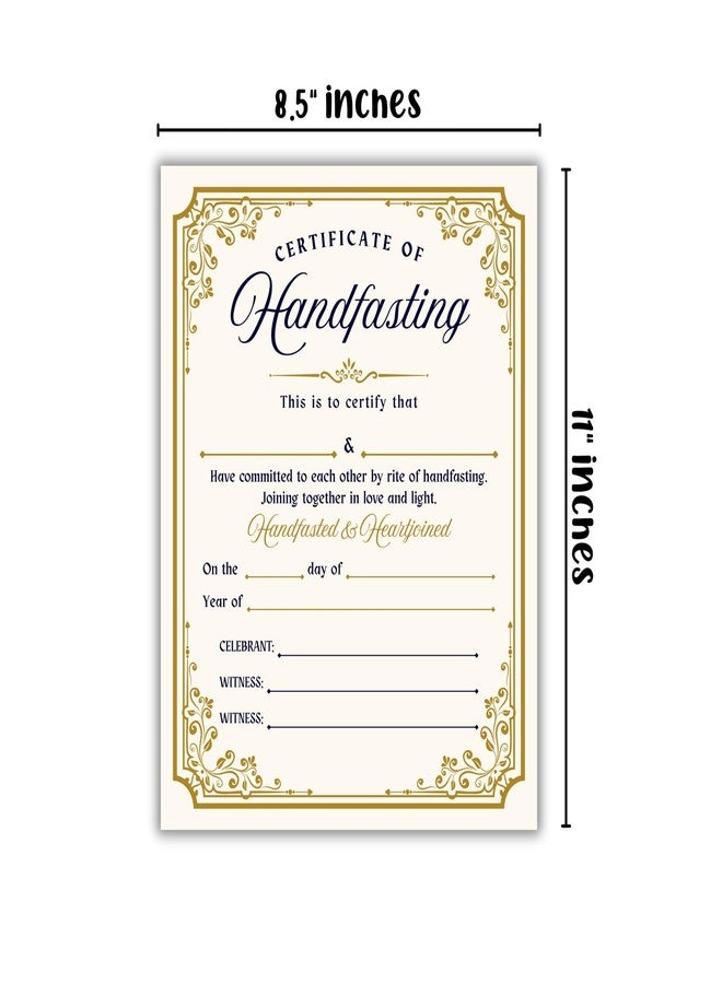 Lashicorn Handfasting Union Ceremony Certificate Cord Ribbon 6pk 8.5x11” on Linen Commitment Bound Celtic Medieval Secret Partner Parchment Marriage - Image 3