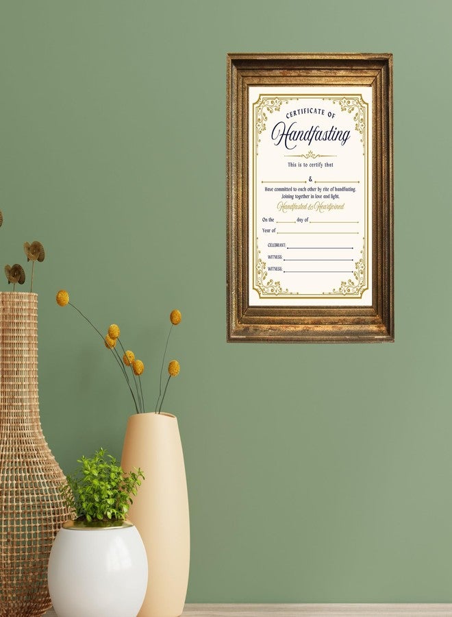 Lashicorn Handfasting Union Ceremony Certificate Cord Ribbon 6pk 8.5x11” on Linen Commitment Bound Celtic Medieval Secret Partner Parchment Marriage - Image 4