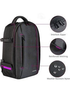 كوزمارت حقيبة ظهر للكاميرا GoSmart سوداء BP1712  - Image 2