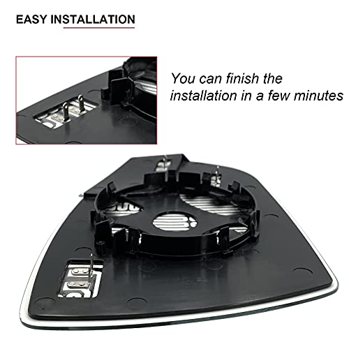 SKARUMMER Driver Left Side Mirror Replacement for 2012-2018 Ford Focus Side Mirror Glass - Side View Heated Convex Mirror Glass with Rear Holder, Replace CM5Z-17K707-H - Image 5