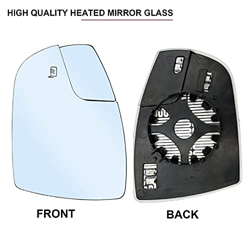 SKARUMMER Driver Left Side Mirror Replacement for 2012-2018 Ford Focus Side Mirror Glass - Side View Heated Convex Mirror Glass with Rear Holder, Replace CM5Z-17K707-H - Image 2