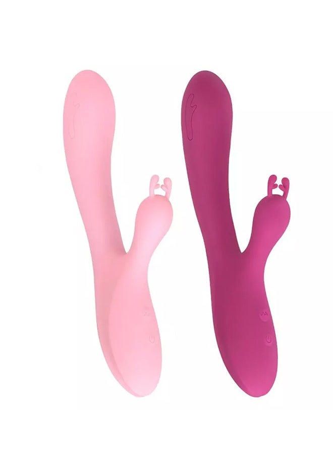 Multi-frequency Vibration Body Massager USB Rechargeable Purple
