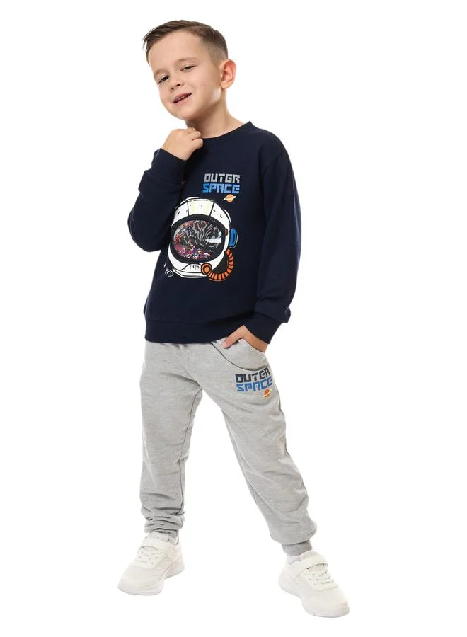 victor and jane Victor And Jane Boys Outer Space Sweatshirt and Joggers Set
