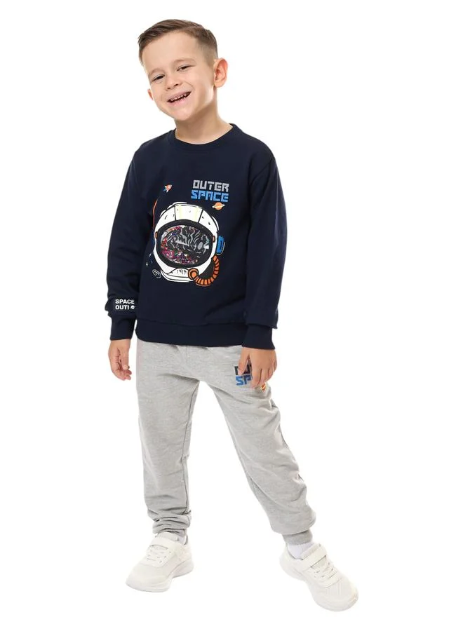 victor and jane Victor And Jane Boys Outer Space Sweatshirt and Joggers Set