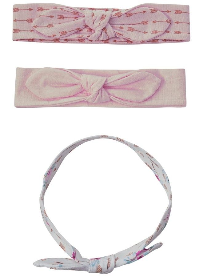 Little Treasure Baby Girl Cotton Headband And Scratch Mitten Set Boho One Size  - Image 4