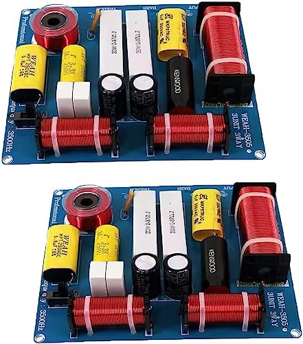 Lelukee 2PCS Speaker Frequency Divider Crossover 3-Way 300W HiFi Audio Speaker Heights Mid Bass 3-Units Crossover Filter for 3-5 Inch Speakers - Image 5