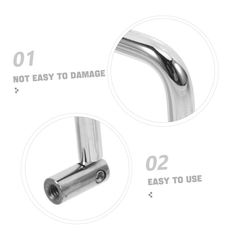 Stainless Steel Foldable Cabinet Handles 2 Pack Space Saving For Kitchen Sliding Doors - Image 4