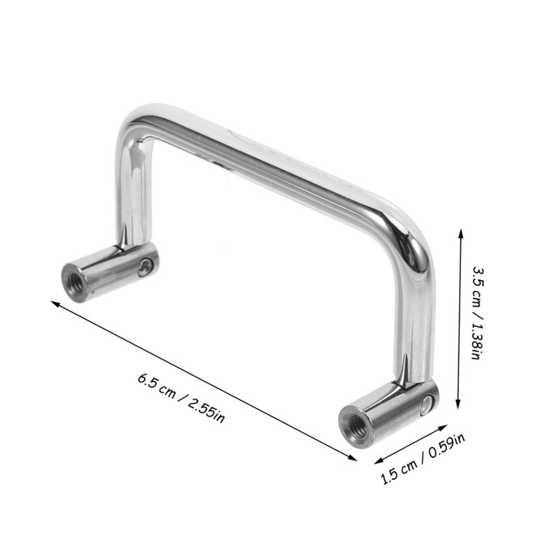 Stainless Steel Foldable Cabinet Handles 2 Pack Space Saving For Kitchen Sliding Doors - Image 3