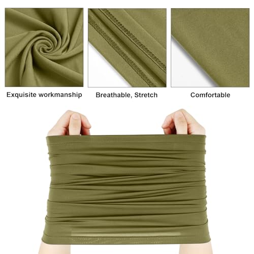 Geyoga 6 Pieces Summer UV Protection Cooling Neck Gaiter Face Clothing Neck Gaiter Mask Scarf Sunscreen Breathable Bandana(Elegant Colors) - Image 5
