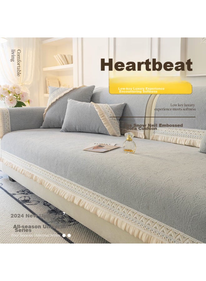 Zichen French Light Luxury Sofa Cushion New Straight Row Non-slip Sofa Seat Cover, All-season Universal Sofa Slipcover - Image 5