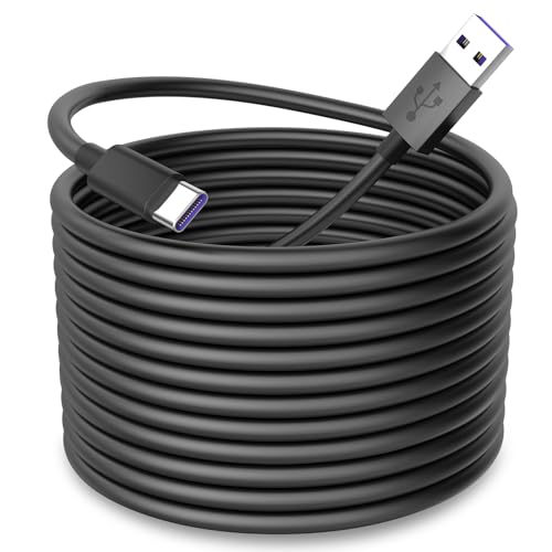 iMangoo USB to USB C Power Cable for CCTV Camera, 33FT Type C Long Power Extension Cable for Tapo TP-Link Xiaomi Mi eufy Security Camera Outdoor Indoor Cord with 10 Wire Clips Cable Nails Black - Image 1