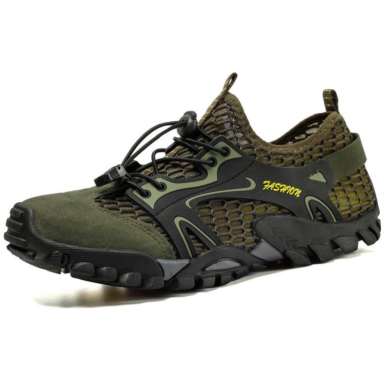 Cross-border foreign trade spring and autumn beach swimming rafting shoes plus size men's shoes hiking outdoor wading shoes leisure creek shoes gray 40 - Image 4