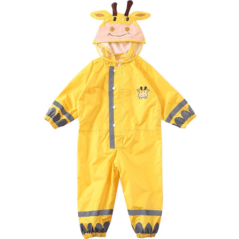 Kids Raincoat Breathable Rainwear Waterproof Raincoat For Children Boys Girls Students Rainsuit Hooded High Visibility Reflective Raincoat - Image 1