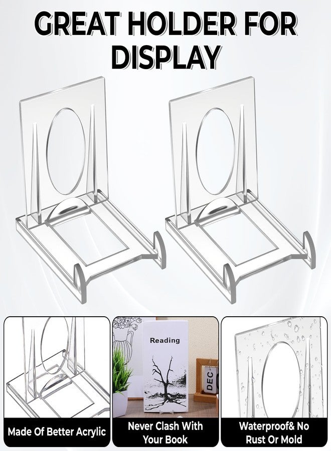 Dimeho 24pcs Acrylic Book Stands for Display Adjustable Book Display Stand Clear Acrylic Handbag Stand Holder for Wallet Purse Bag Small Easel Jewelry Displays Organizer for Party Wedding Home Decor Birthday - Image 3
