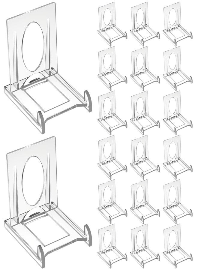 Dimeho 24pcs Acrylic Book Stands for Display Adjustable Book Display Stand Clear Acrylic Handbag Stand Holder for Wallet Purse Bag Small Easel Jewelry Displays Organizer for Party Wedding Home Decor Birthday - Image 1