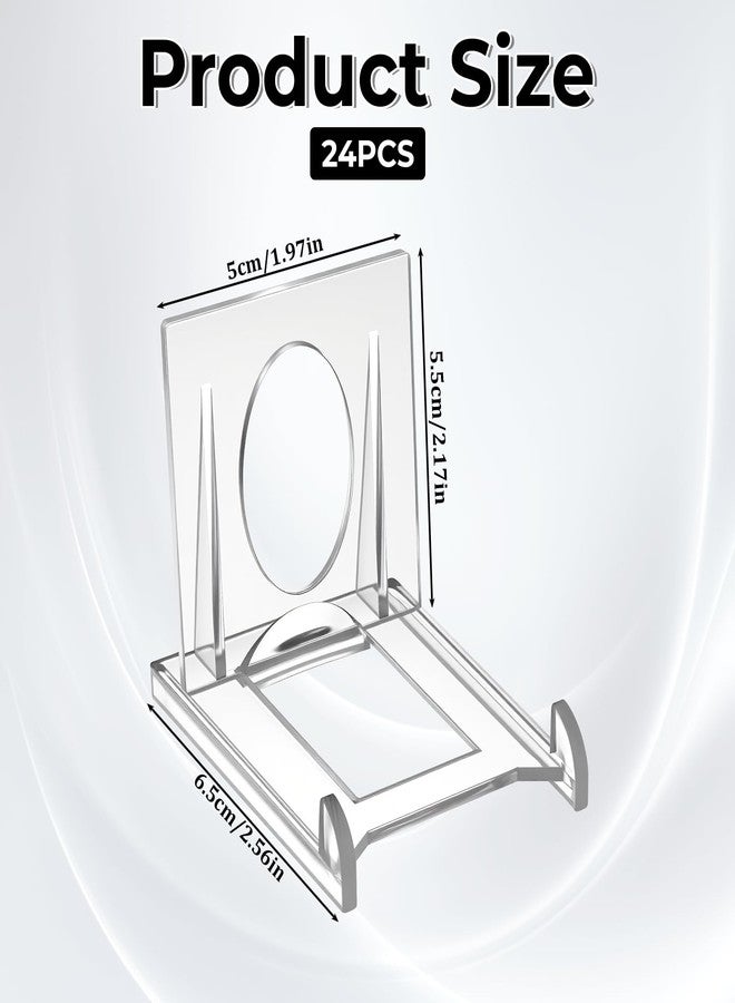 Dimeho 24pcs Acrylic Book Stands for Display Adjustable Book Display Stand Clear Acrylic Handbag Stand Holder for Wallet Purse Bag Small Easel Jewelry Displays Organizer for Party Wedding Home Decor Birthday - Image 2