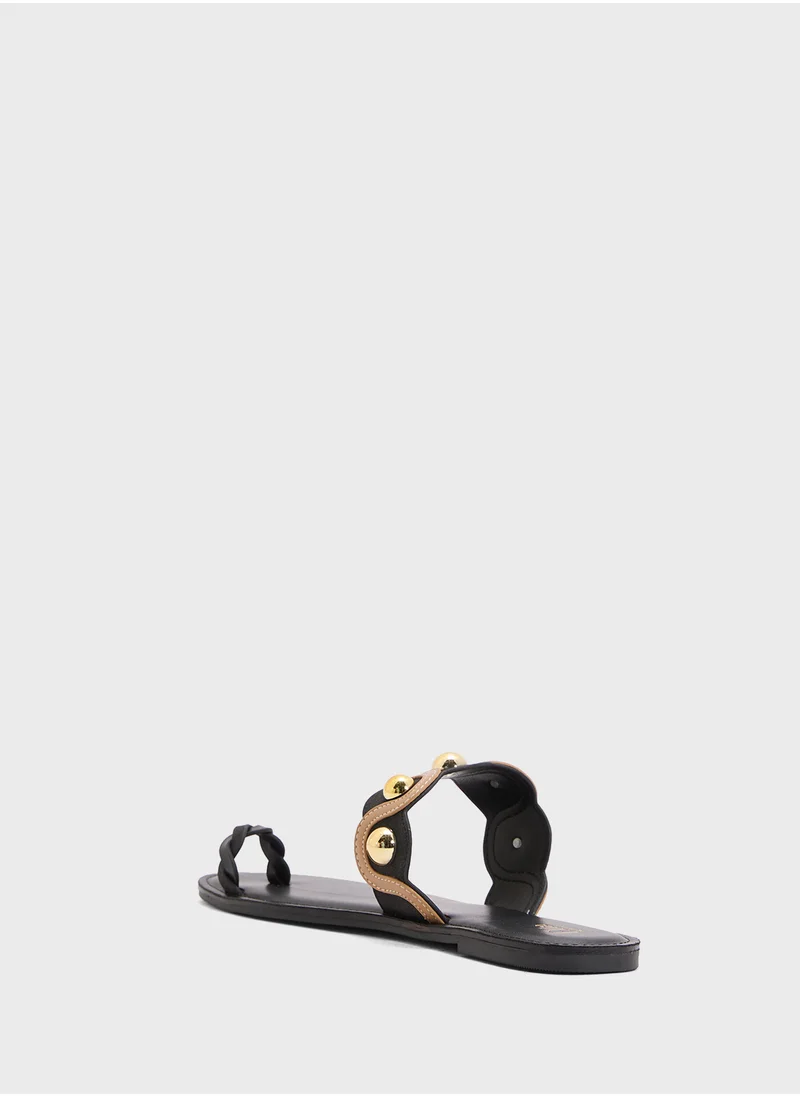 ELLA Studded Toe Post Sandal