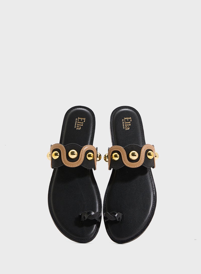 ELLA Studded Toe Post Sandal  - Image 4
