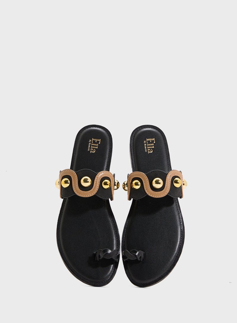 ايلا صندل بحزام إصبع مرصع - Image 5