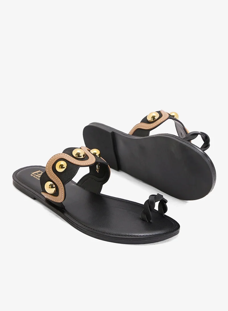 ELLA Studded Toe Post Sandal