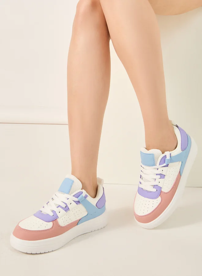 Take Two Take Two Color Block Thick Sole Sneakers