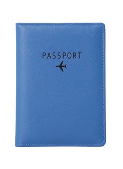 Square Shape Solid Passport Holder Blue