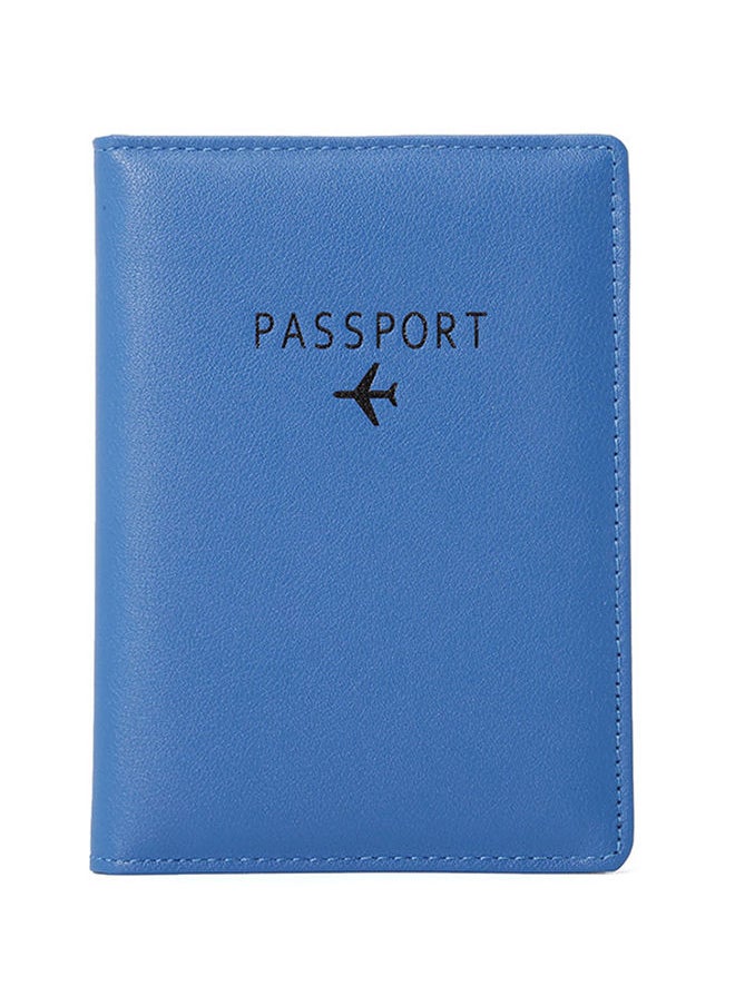 NIBEMINENT - Square Shape Solid Passport Holder Blue - Image 1