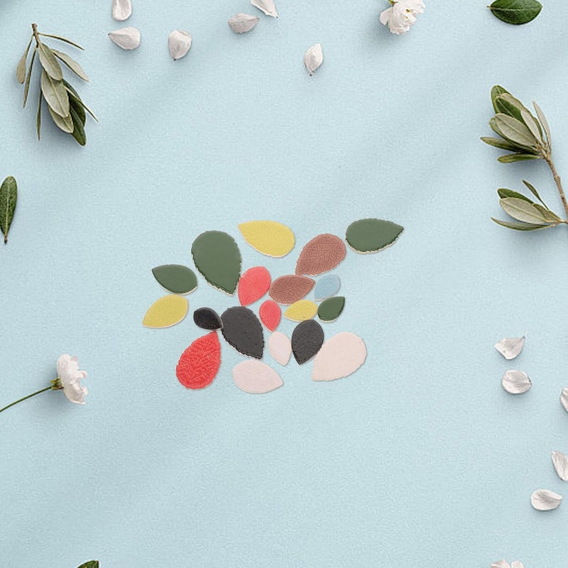 Healeved Ceramic Leaf Tiles Mosaic Craft Assortment 200g Mixed Color Irregular Porcelain Tiles for DIY Art Projects and Home Decoration Supplies Random Color - Image 4