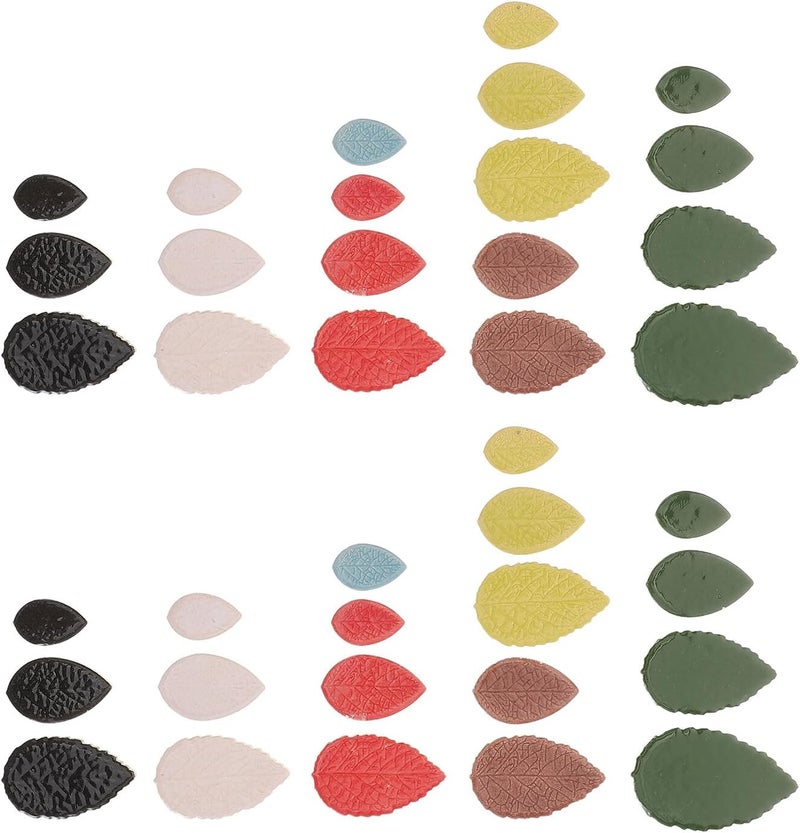 Healeved Ceramic Leaf Tiles Mosaic Craft Assortment 200g Mixed Color Irregular Porcelain Tiles for DIY Art Projects and Home Decoration Supplies Random Color - Image 1
