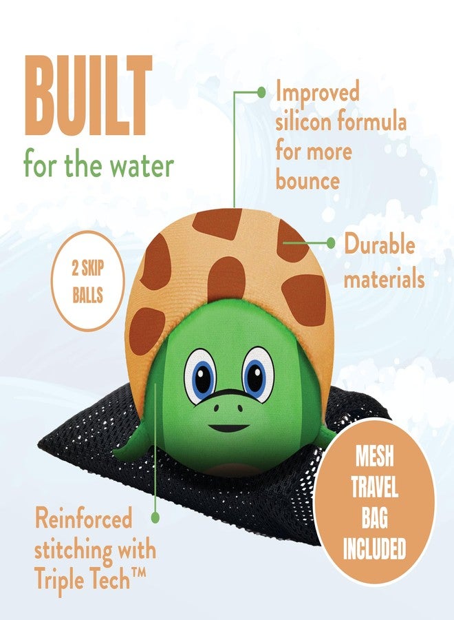Activ Life 2 Pack Skip Balls, Water Toys for Kids, Friends, Family at Swimming Pool, Beach Games, Fun Gifts for Teens (Sea Turtle) - Image 4