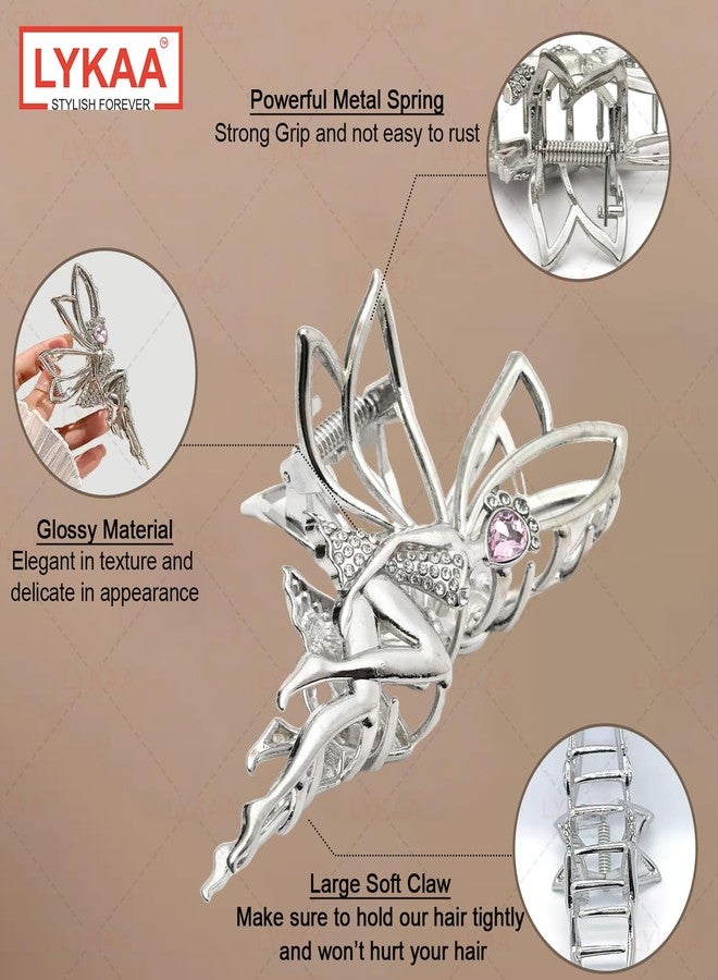 LYKAA Hair Claw Clips for Women "FAIRY BUN" Large Metal Rhinestone Clips, Gold Hair Clutcher for Thick Hair Accessories for women & Girls Korean Style Long Medium Thick Hair (Multicolor, Pack of 1) - Image 3