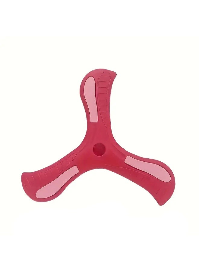 Boomerang Easy to Throw Three-leaf Cross Colorful Soft Foam Design (Red) - Image 1