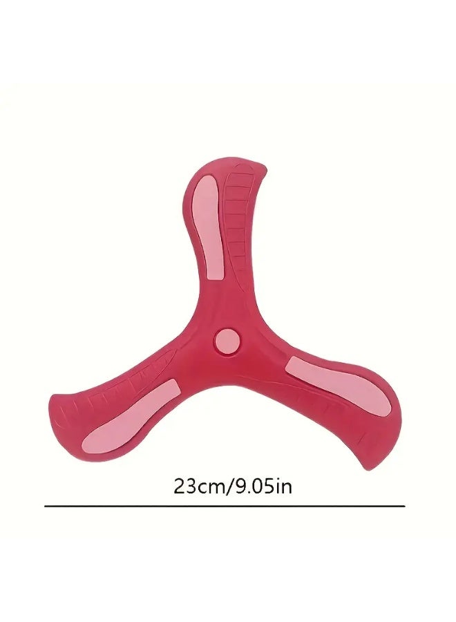 Boomerang Easy to Throw Three-leaf Cross Colorful Soft Foam Design (Red) - Image 2