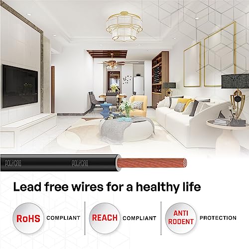 Polycab OPTIMA+ 6sqmm 90M coil | Flame Retardant | Lead free | 99.97% high purity copper | Rodent protection | PVC insulated housewire [Black] - Image 3