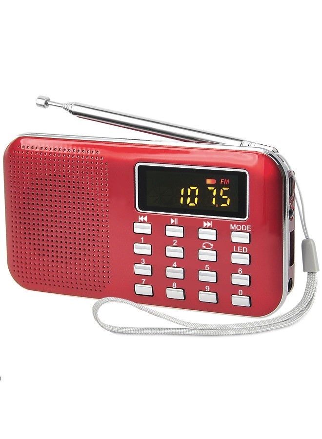 Portable FM/AM Dual-Band Multi-functional Radio L-218AM with Card Speaker - Image 4