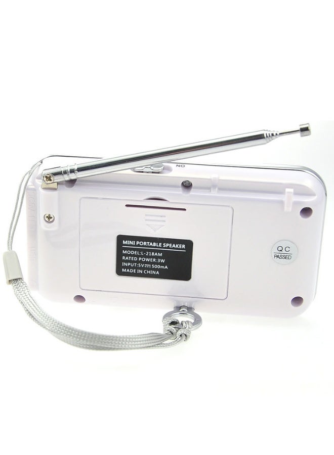 Portable FM/AM Dual-Band Multi-functional Radio L-218AM with Card Speaker - Image 2
