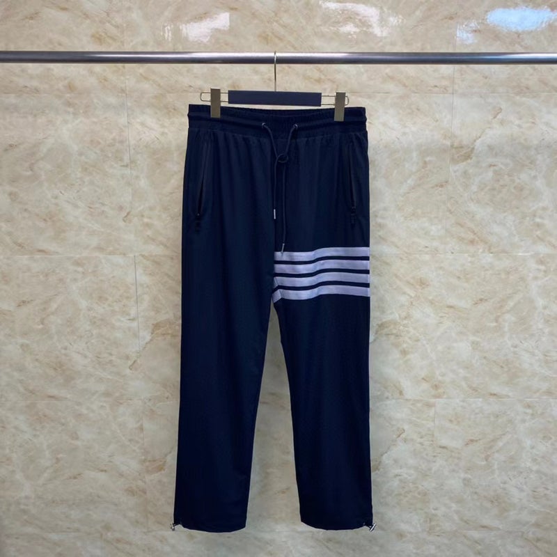 Thom Tom Classic Four Bar Hooded Nylon Jacket Casual Comfortable Pants Set - Image 5